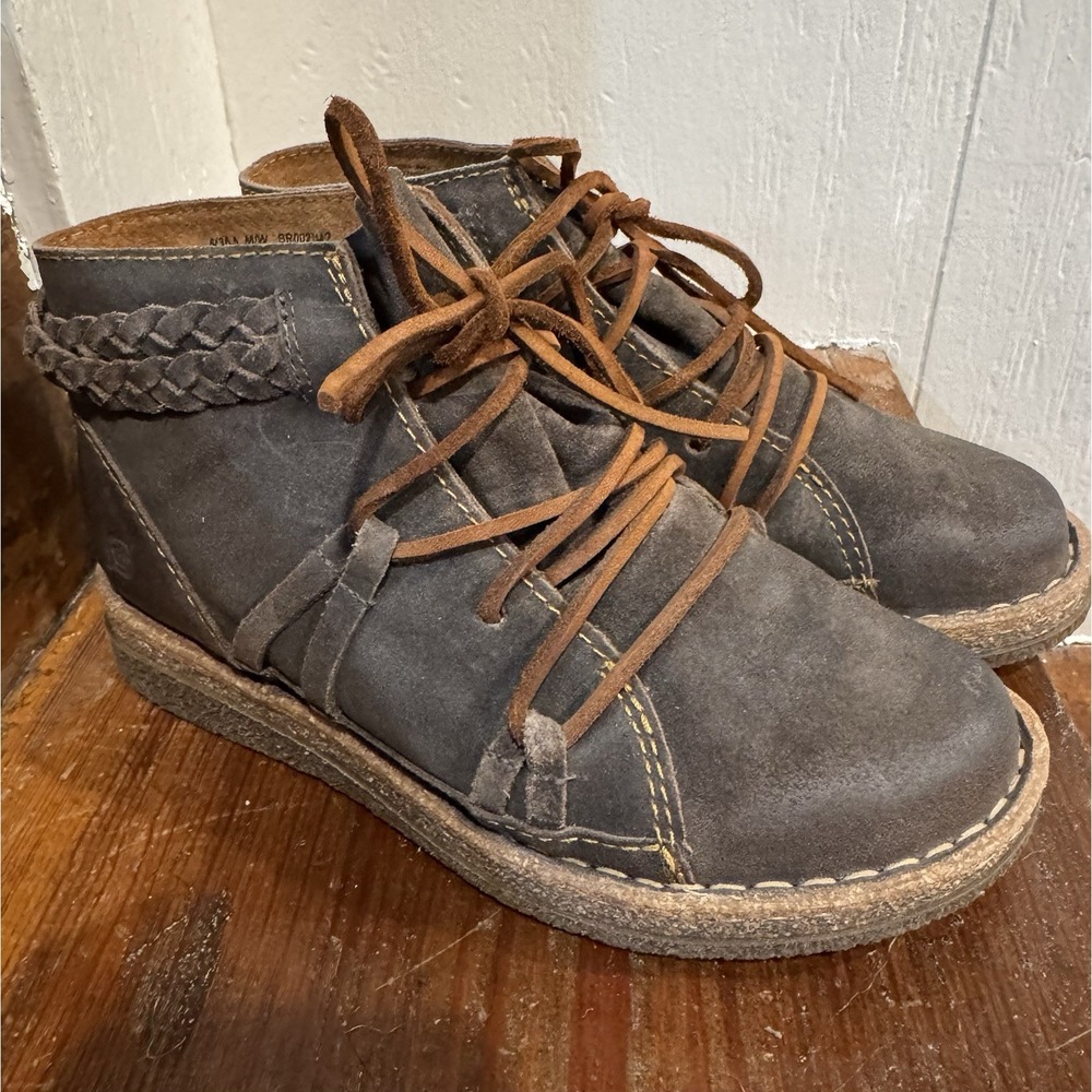 Born Women's Sz 6 Temple II Ankle Boots Brown Leather